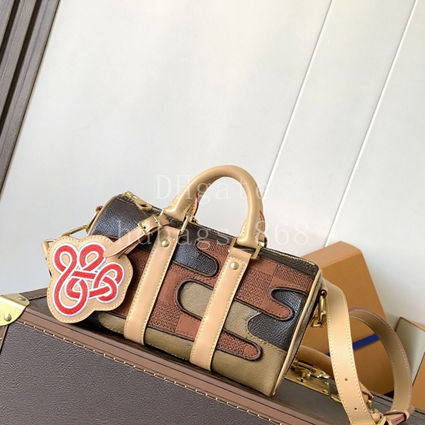 Mirror quality Handbags Designer Bags Crossbody bags Luxury Boston bags Travel Bags Canvas Leather Shoulder bags 25CM With Box MLK01B15