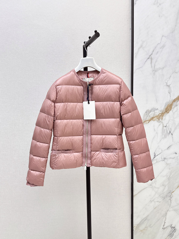 2025 Autumn Winter Down Women's Jackets Zipper Fleece Stand Collar Letter Print Pockets Woman's Coats Short Outerwear MKDFWD25005