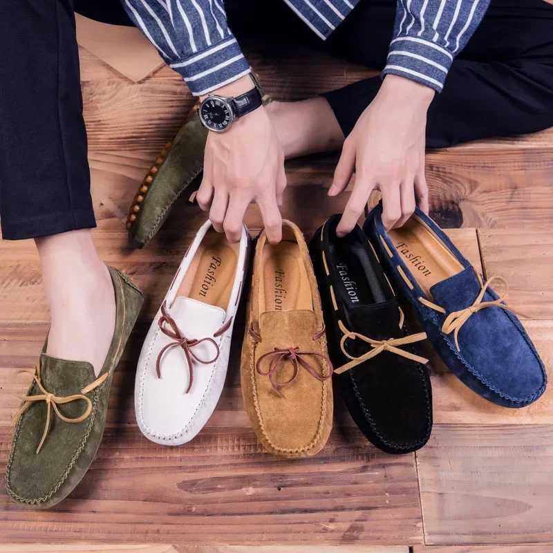 2023 Leather Men Casual Shoes Luxury Brand Comfortable Slip Formal Loafers Men Italian Soft Male Driving ShoesXJ250827