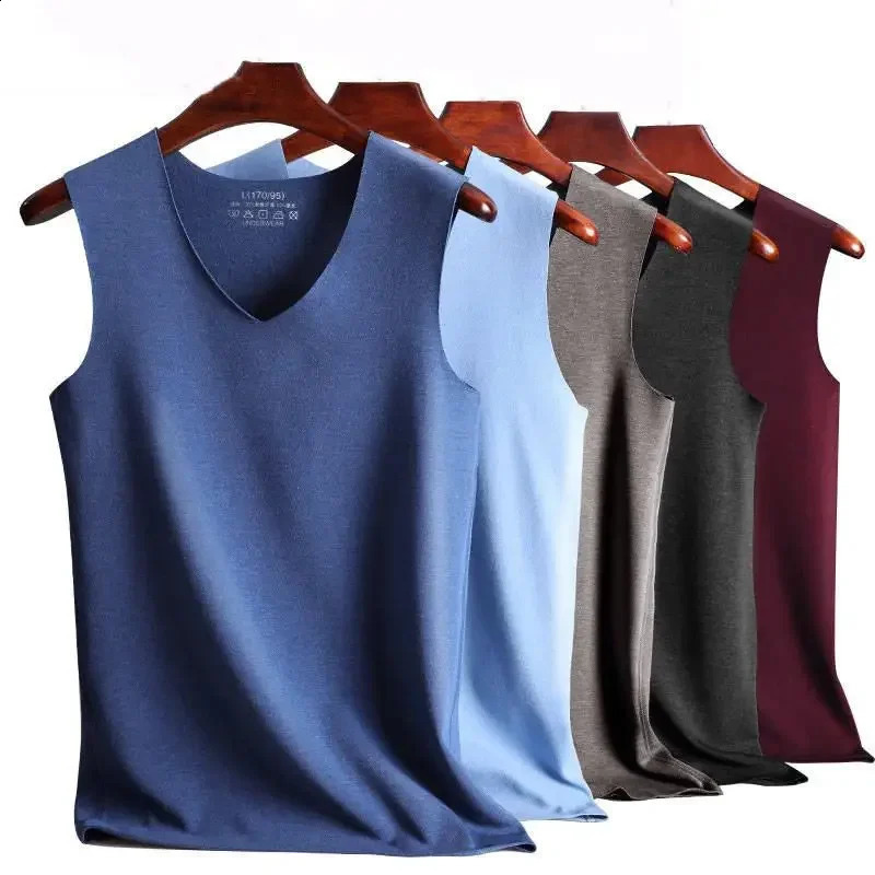 Mens Underwear 37° Heating Fiber Plus Velvet Seamless Vest Mens Winter Slim Warm Bottoming Shirt Mens Speed Thermal Underwear250827