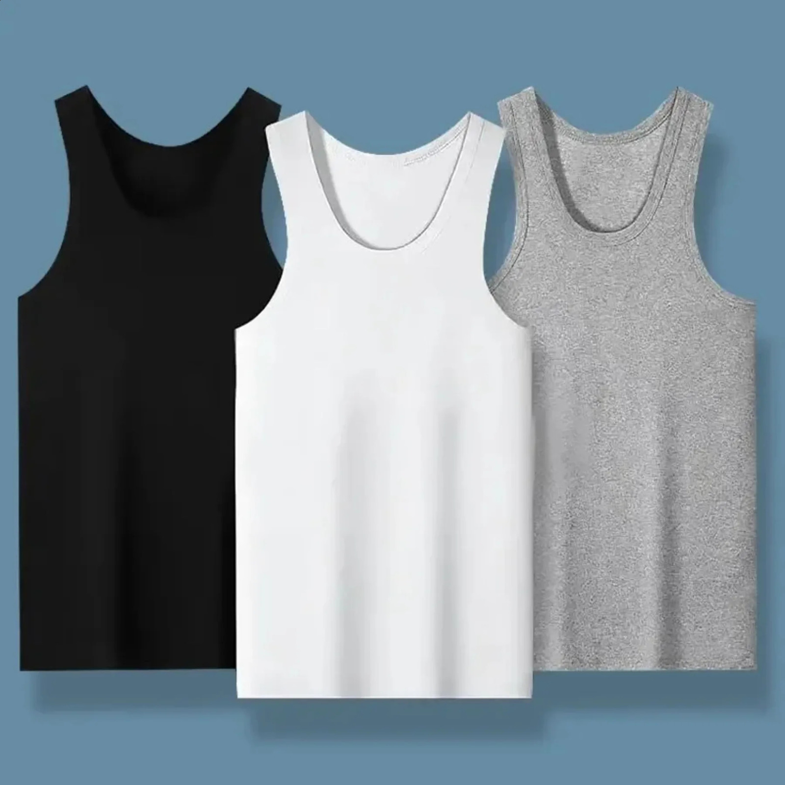 2025 Mens Summer Lightweight Cotton Tight Vest Sports Casual Family Pajamas Outdoor Tight Top Breathable Quick Drying Vest250827