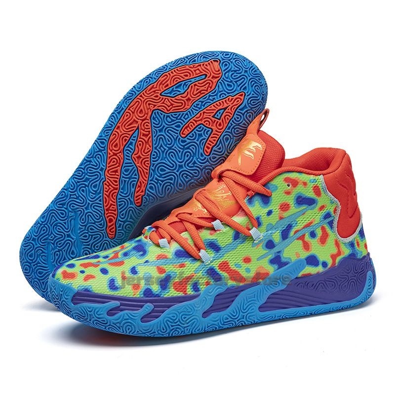 yellow purple Basketball shoes mens and womens high top actual cushioned sports shoes casual shoes -04