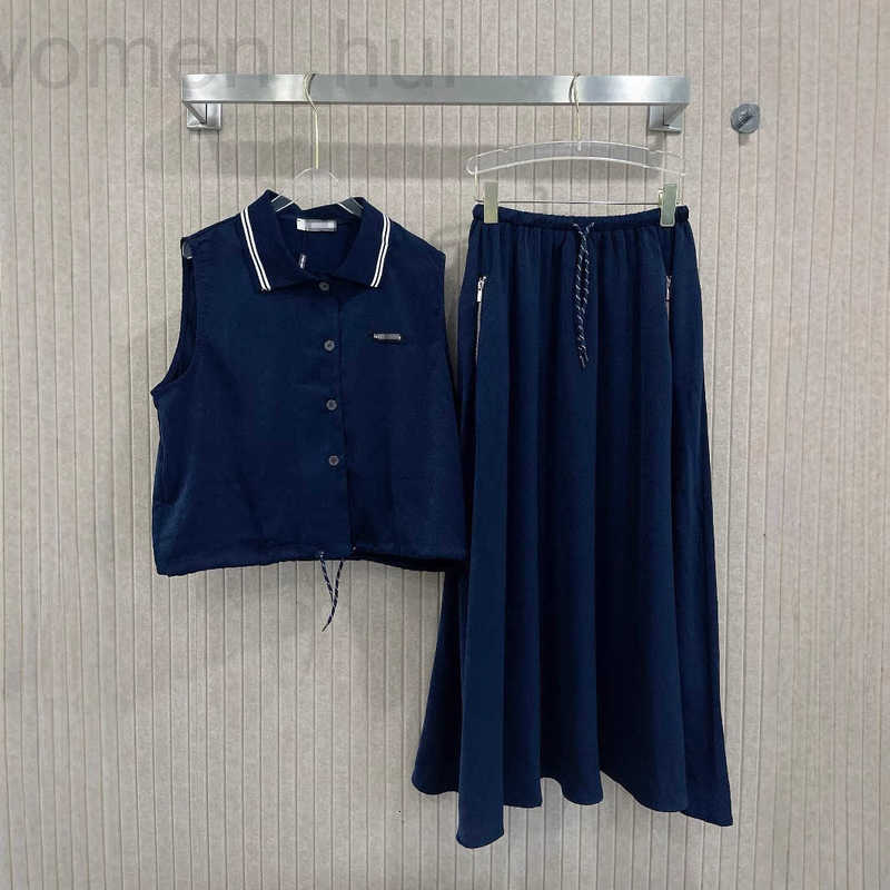 Two Piece Dress designer 2025 Summer New College Style Vest Set Sleeveless Top + Skirt for Women RMRZ