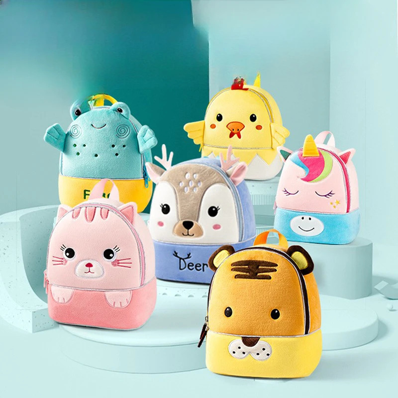 Plush Backpack for Kindergarten Boys and Girls Childrens Backpack for Babies Anti Lost Backpack for Babies Super Cute250826