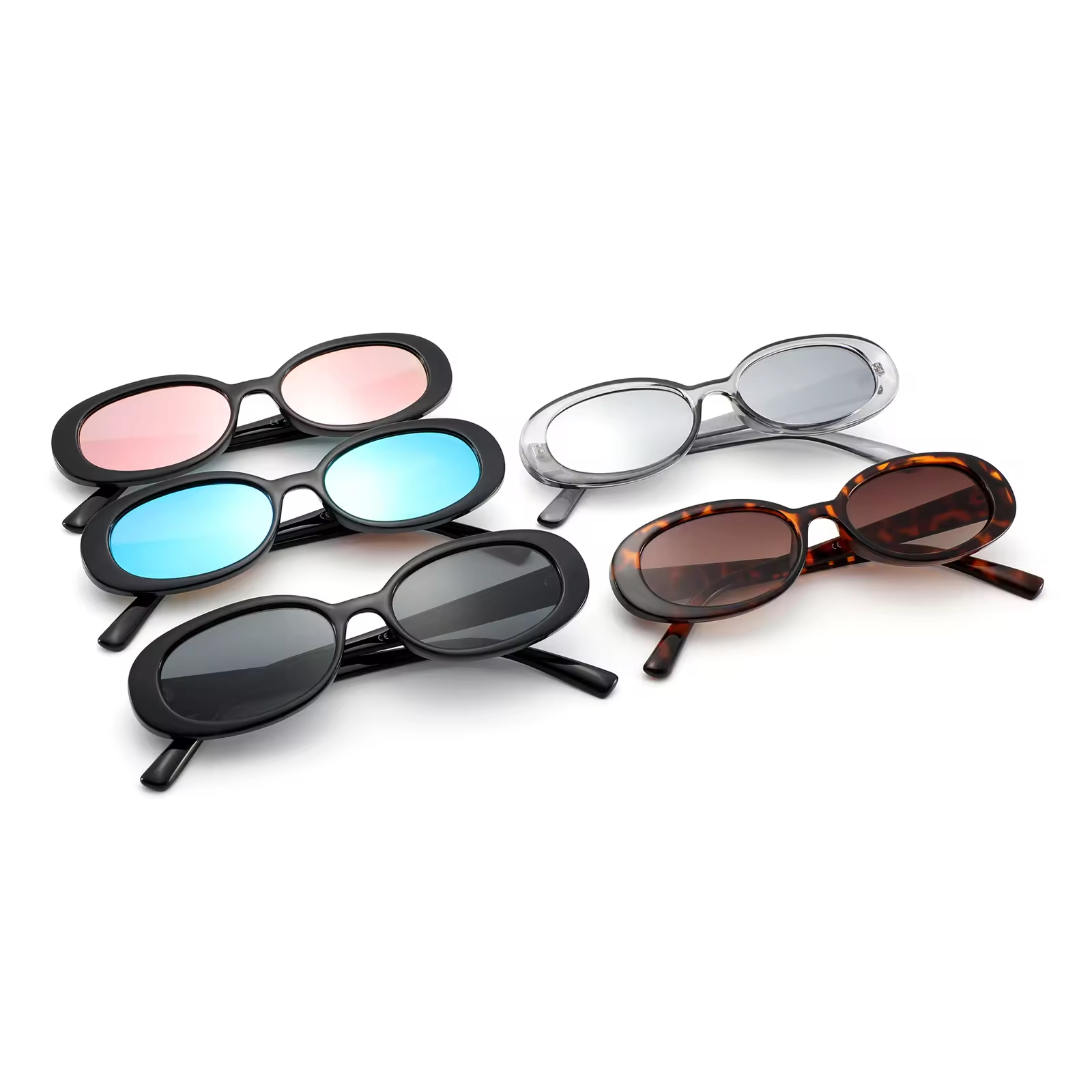 Fashion sunglasses custom logo handmade computer sunglasses oval frame sunglasses for men and women