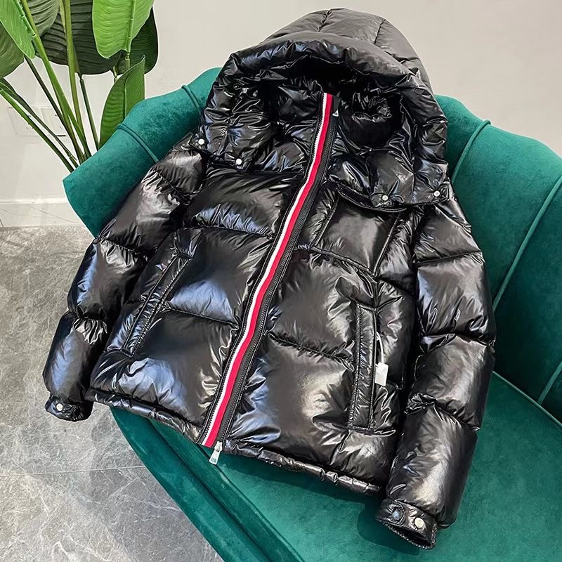 Maya Luxury Shiny Nylon Hooded Puffer Down Jacket for Men Women doudoune Winter Thick Warm Outerwear Multi Color Casual Windproof Zip Up Coat Clothe