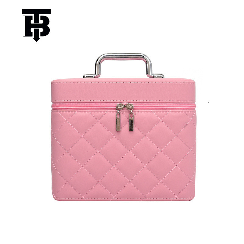 Designer's Luxury bag New Fashionable Quilted Embroidery Portable Handheld Makeup Bag Solid Color