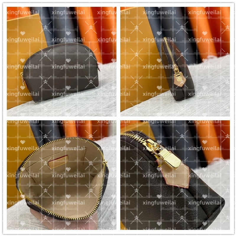 10A Designer Bag Zipper Cosmetic Bags Mini Luxury Bag Genuine Leather Women Makeup Bag Toiletry Cosmetics Pouch Fashion Woman Make Up Travel Handbag