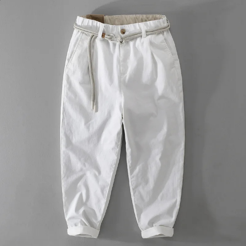 2025 Mens clothing Japanese workwear pants versatile loose fit youth heavyweight casual workwear mens pants250826