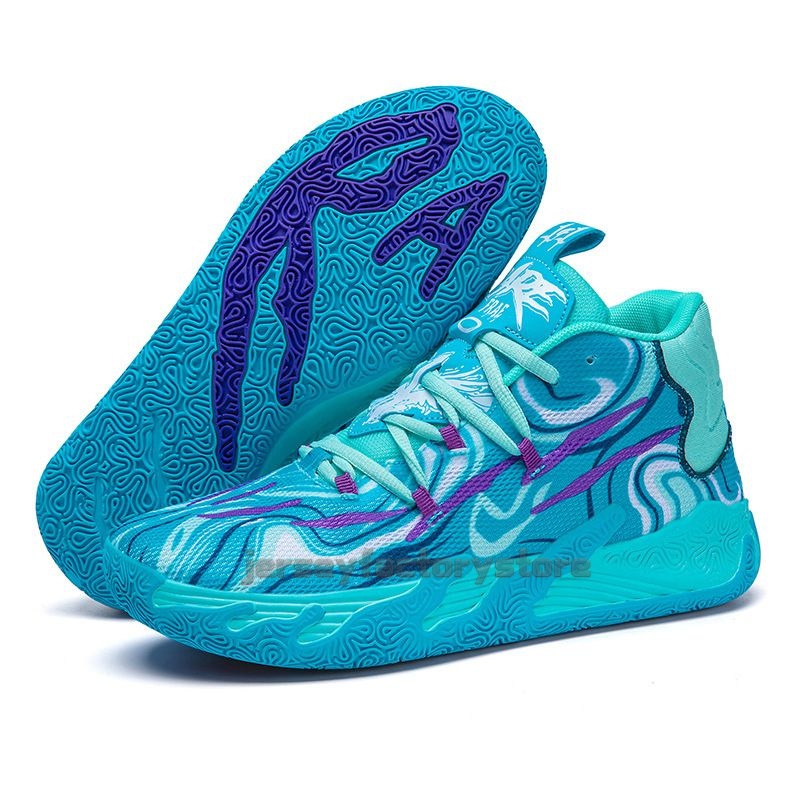 yellow purple Basketball shoes mens and womens high top actual cushioned sports shoes casual shoes -02