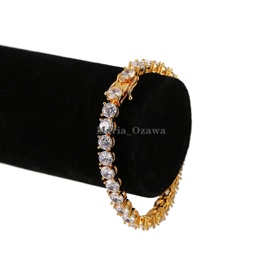 Hot Sale Miami 925 Sterling Silver Cluster 5mm Tennis Chain with VVS Moissanite Diamond
