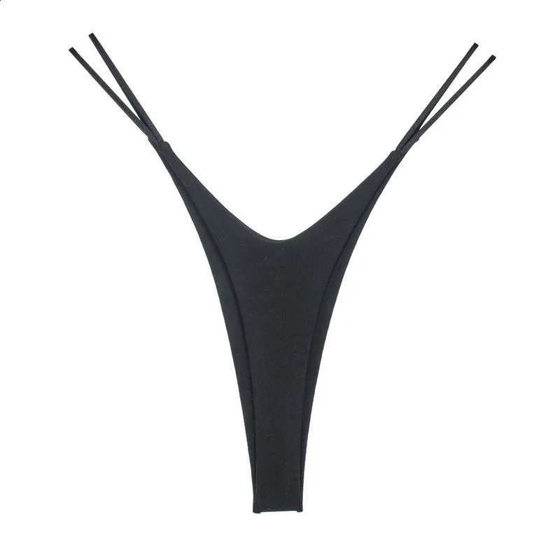 Sexy Highsplit Cotton Thong Women Plus Size Fitness Hip Lifting Gstring Low Rise High Cut Seamless Mini Underwear Bikini Style250826