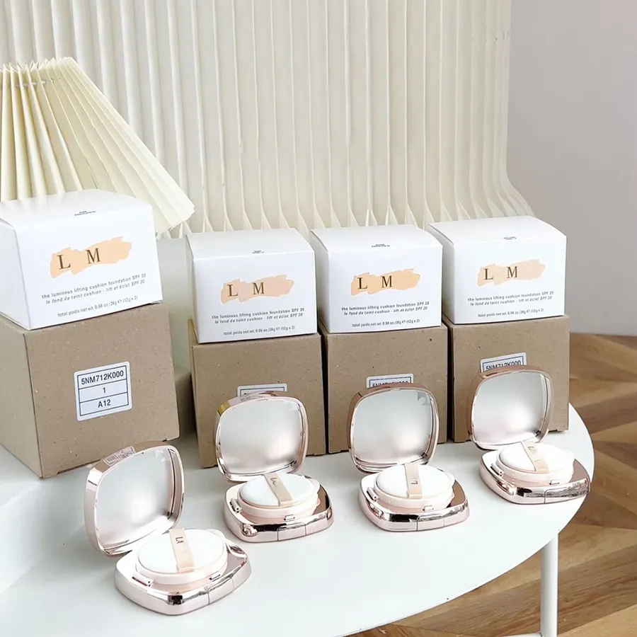 Face Powder Glow Foundation Air Cushion Cream Concealer Whitening Brightening Moisturize Designer Luxury Pact Women Foundation Face Beauty Cream-image-852855890