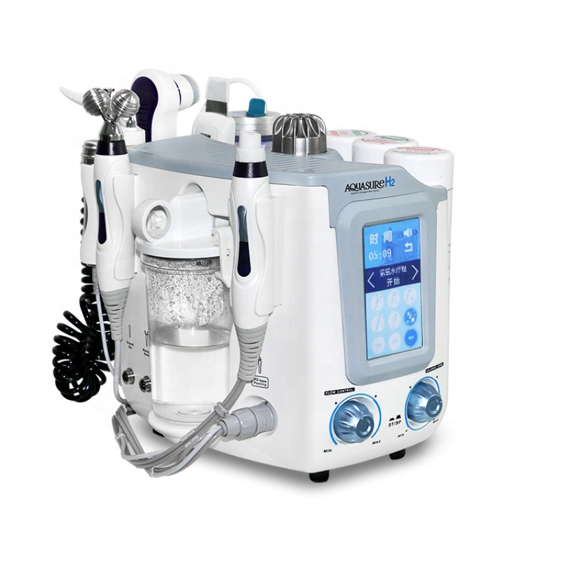 Professional 6 in 1 Skin Care Machine Oxygen Jet Peel Ultrasonic Exfoliation Radio Frequency Skin Tightening Wrinkle Removal and Facial Reju