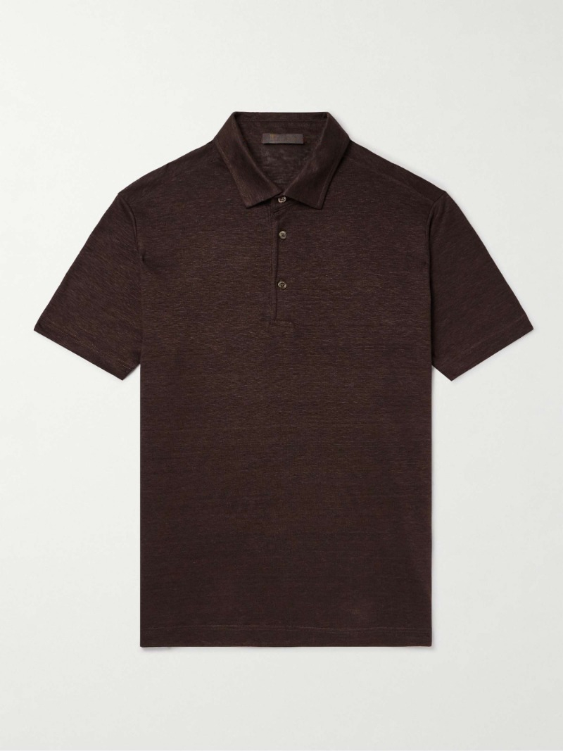 Men Polo T Shirts Summer Linen Polos Shirt Short Sleeve Tshirt Fashion Men Clothes L1289