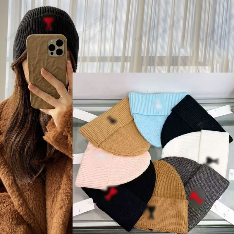 Designer knitted hats, luxury brand A Love brim cap, woolen cap, winter warm cap, black men's and women's cashmere brim cap, cold cap