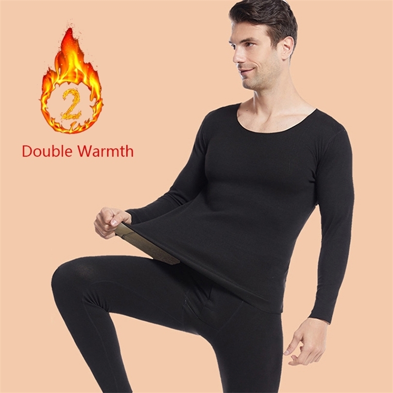 Man Winter Thermal Underwear Set Face Sanding Double Warmth Slim Body and High Elasticity Comfortable and Breathable250826ww