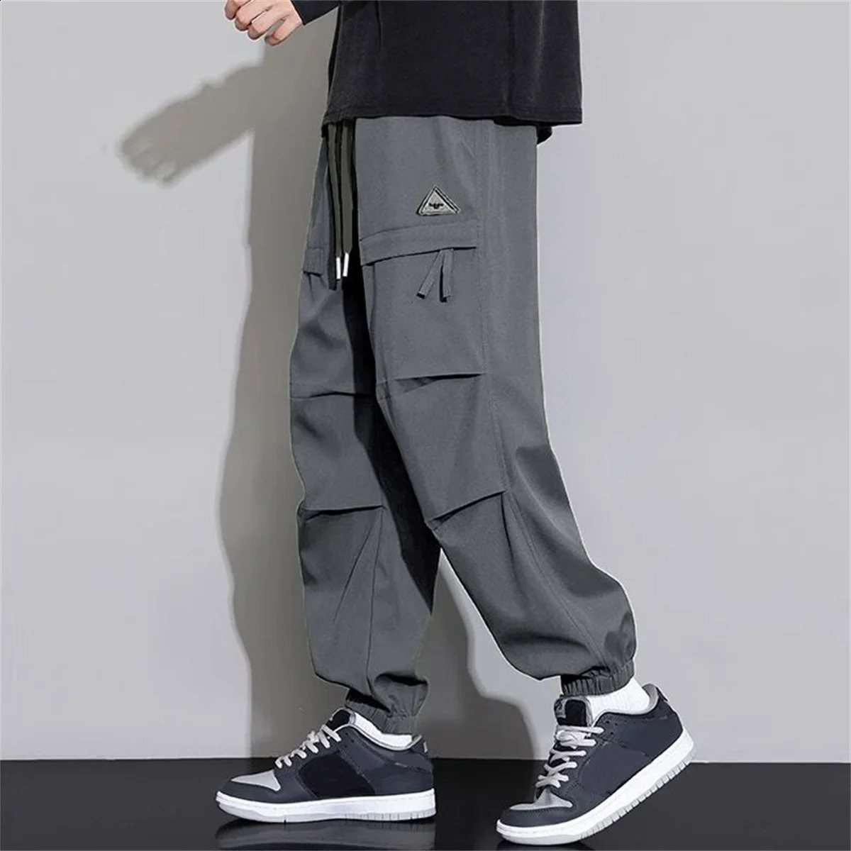 Summer thin edition Mens Pants Fashion Trends Versatile Classic Drawstring Elastic Waist Stretch Casual Trousers Male 250827
