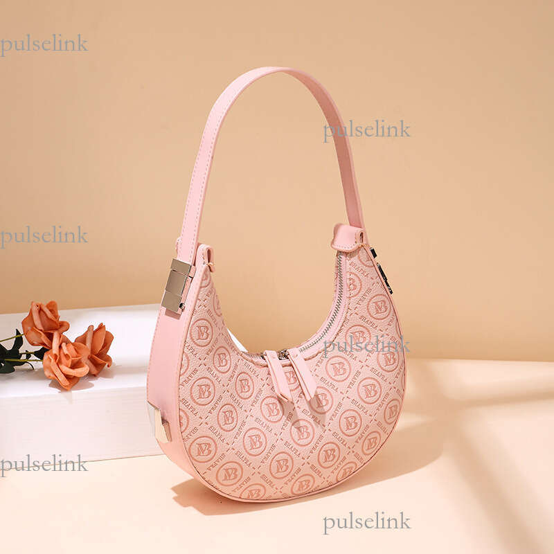 Autumn Winter Underarm Women's 2025 Ladiesbags Printed Handbag Single Shoulder Crescent Bag Versatile Crossbody