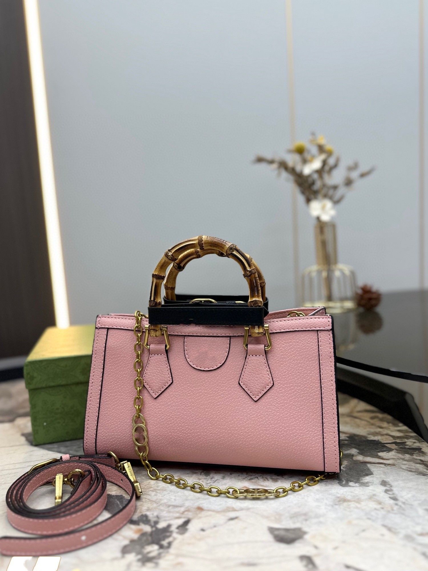 Horizontal women bamboo joint bag Fashion Shopping Satchels Shoulder Bags handbag crossbody messenger bags genuine leather Luxury designer purses ch