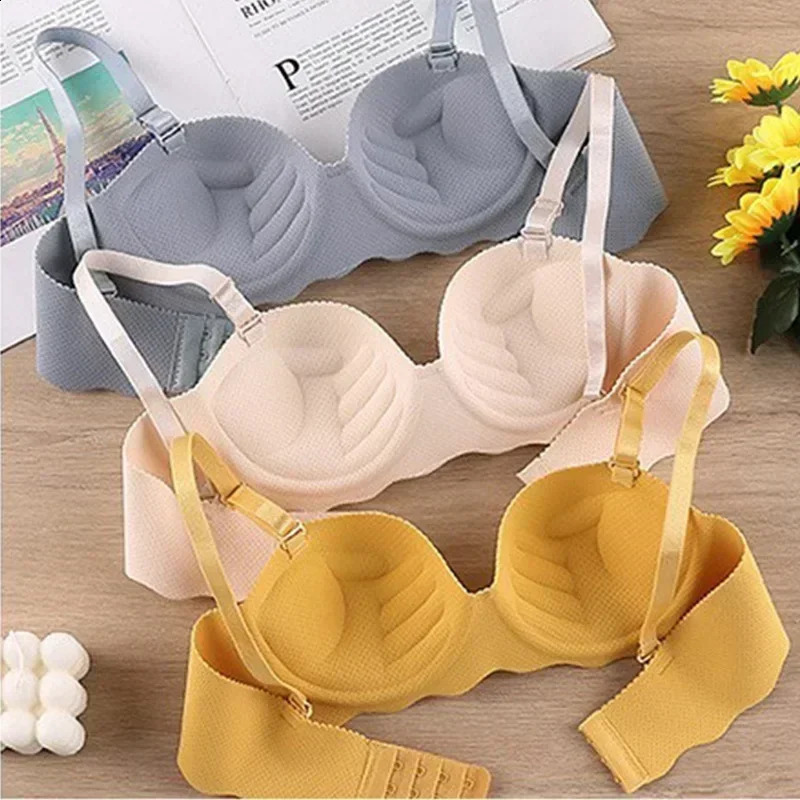 Sexy Bras Push Up Seamless Underwear Women Solid Color Wireless Lingerie Feamle Onepieces Gather Convertible Straps Brassiere250827