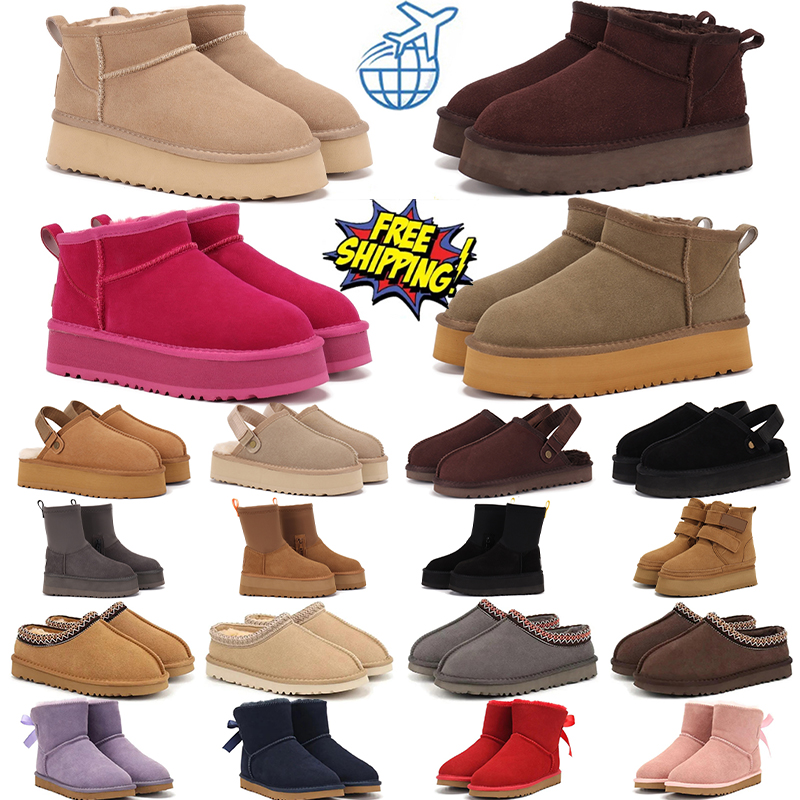 free shipping slipper designer slippers sandals famous designer womens mens mule platform slide pink black snow sandal wool winter warm boots clogs