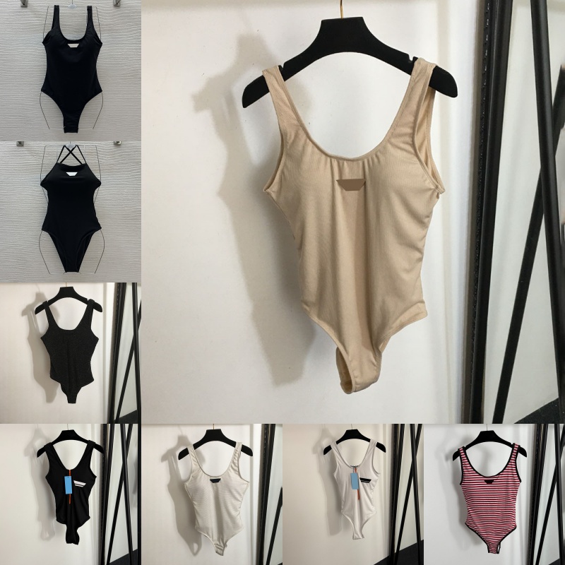 Luxury Maillot de Bain Femme Dos Nu Designer Été Vacances Piscine Yacht Rembourré Push Up Sans Manches