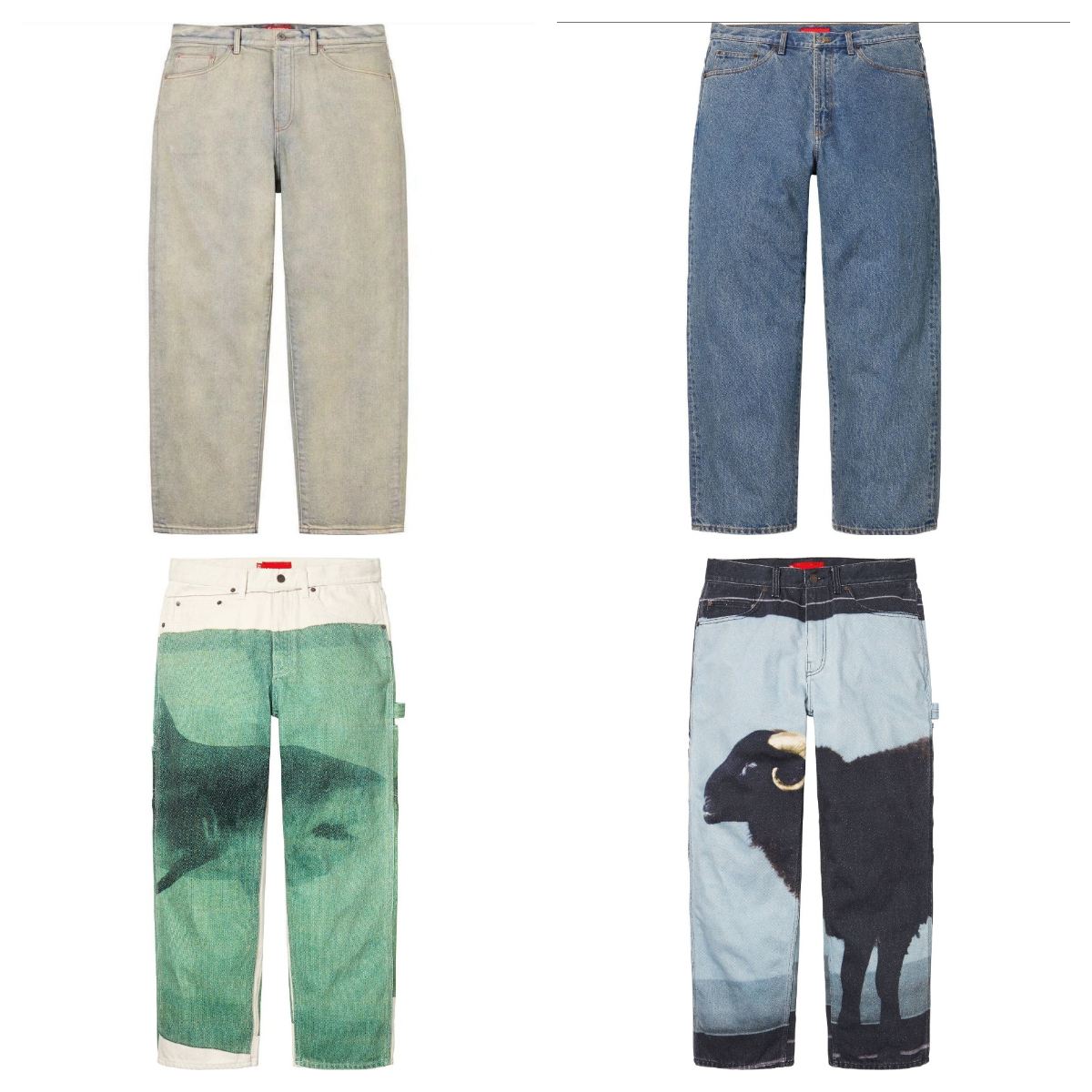 Men's Jeans Vintage Oversized Punk Y2K Loose Hollow Out Blue Pants Man Wide Leg Trashy Style Baggy Ripped Denim Trouser