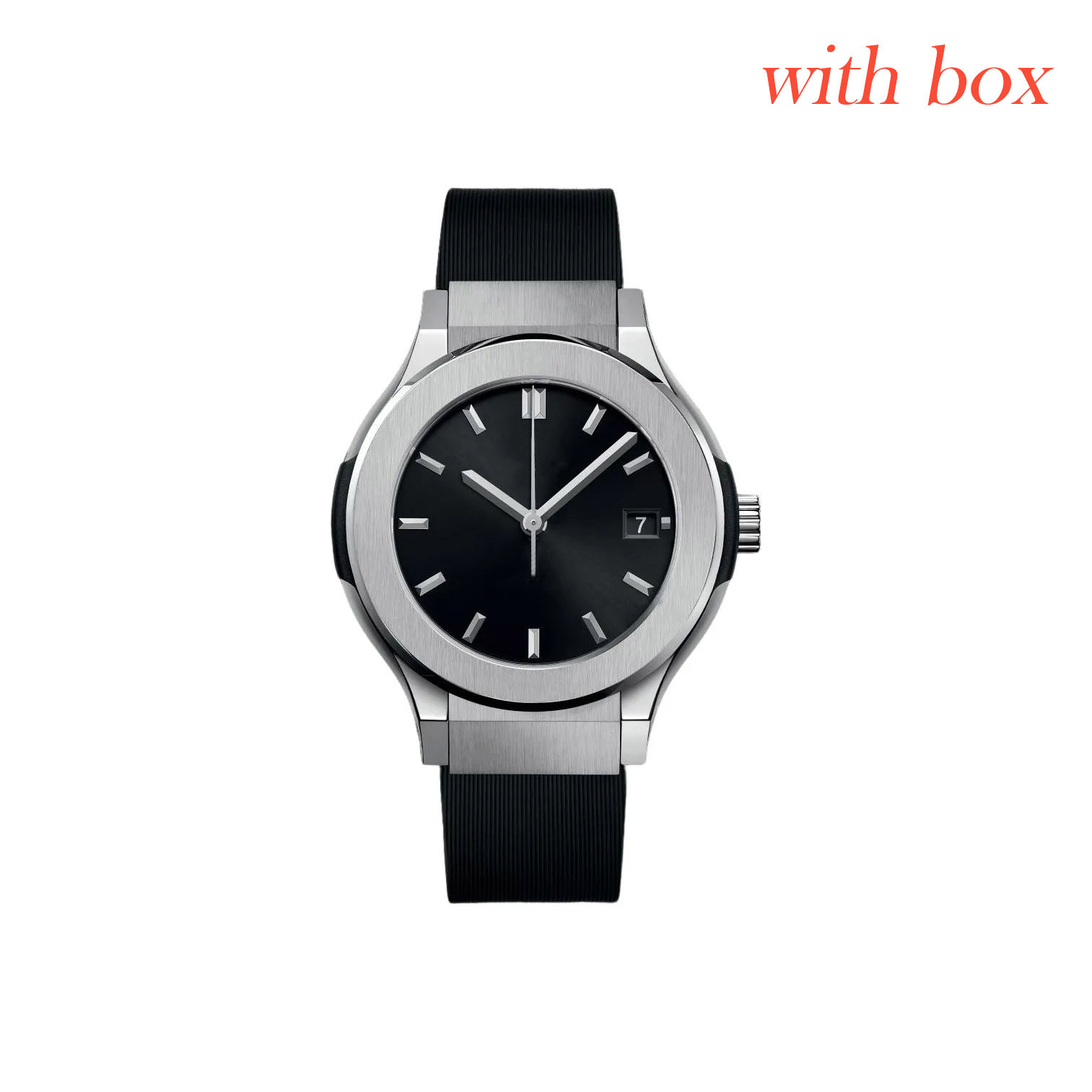 Watches men 42MM CLASSIC style Automatic watch With box Sapphire Rubber strap Luxury designer wristwatches