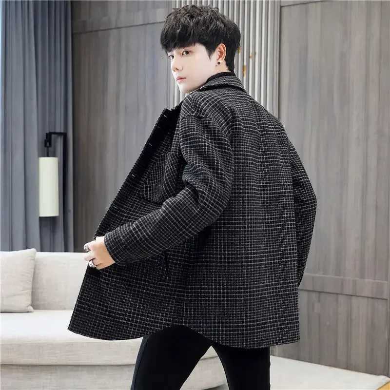 New In Winter Sales Of Wool Blends Jacket For Men Cheap Clothes Offer Deals Harajuku Vintage Man Coat Clothing Fashion 2024XJ250827