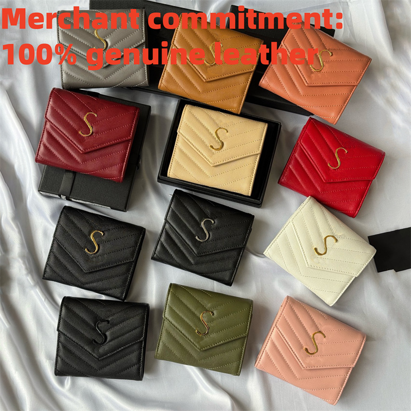 High quality Designer wallet Genuine leather Fold wallet Luxury Envelope wallet Short Purse Coin Purses Womens coin pouch cardholder passport holder
