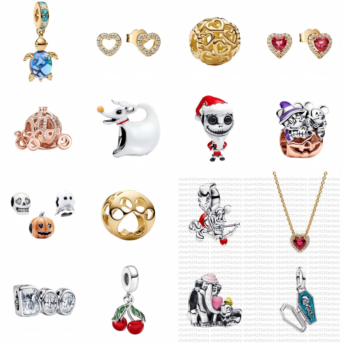 with box NEW charms earrings necklace for women 925 Silver Dumbo Mom Charm Pendant Fit Bracelet designer Necklace Classic designer luxury jewelry Ha