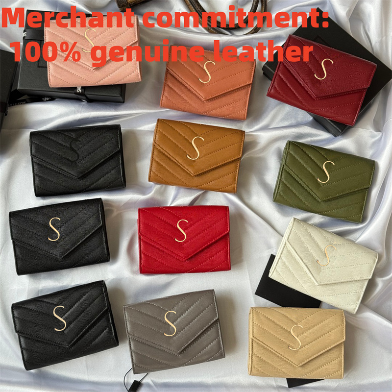 Designer wallet Luxury genuine leather Envelope wallet Womens Folding wallet short Purse Coin Purses key pouch coin pouch cardholder passport holder