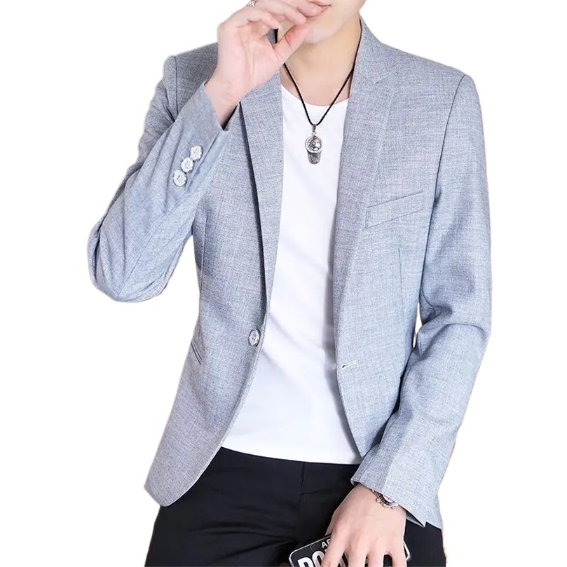 Men Blazer Slim Fit Fashion Business Handsome Gentleman Korean Version of British Style Leisure Slim Solid Color Wedding Work250826