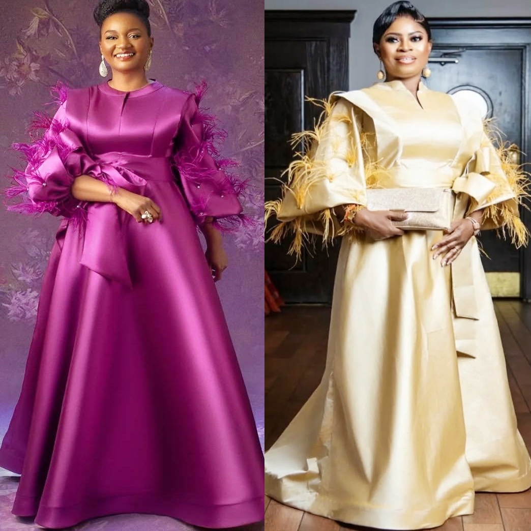 2025 Plus Size A-line Mother Of Bride Dresses Feather Satin 3/4 Long Sleeves Prom Evening Party Mamas Dress Vintage 50s Birthday Wedding Guest Groom