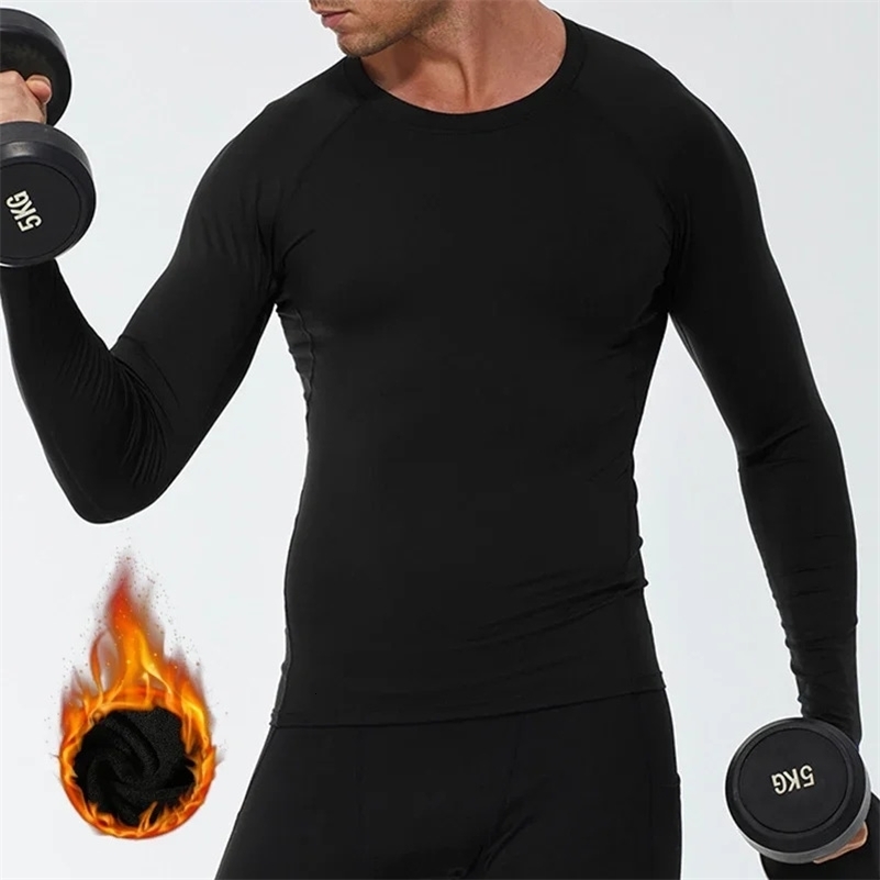 Men Thermal Underwear Winter Thermo Shirt Tops Fleece Undershirts Warm Sleepwear Elastic Long Johns Inner Wear Thermal Clothing250827