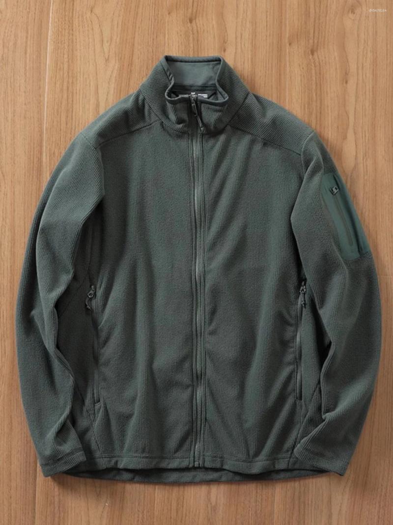 Men's Jackets Lightweight Technology Fabric Fce Sweatirt Jaet Collarl Outdoor Clothing Stand Fit Youth Faion Autumn Wear