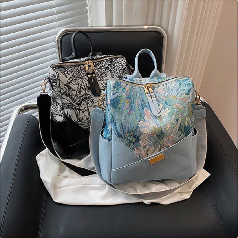 Wholesale New Women Large Capacity Travel Backpack Fashion Printing Shoulder Bags School Ladies Casual Crossbody Bag Totes high-quality