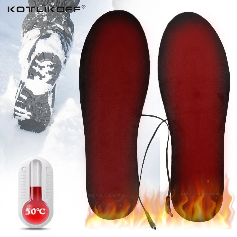 USB Heated Shoe Insoles Electric Foot Warming Pad Winter Outdoor Sports Heating Insoles Washable Warm Thermal Insoles Unisex 250821