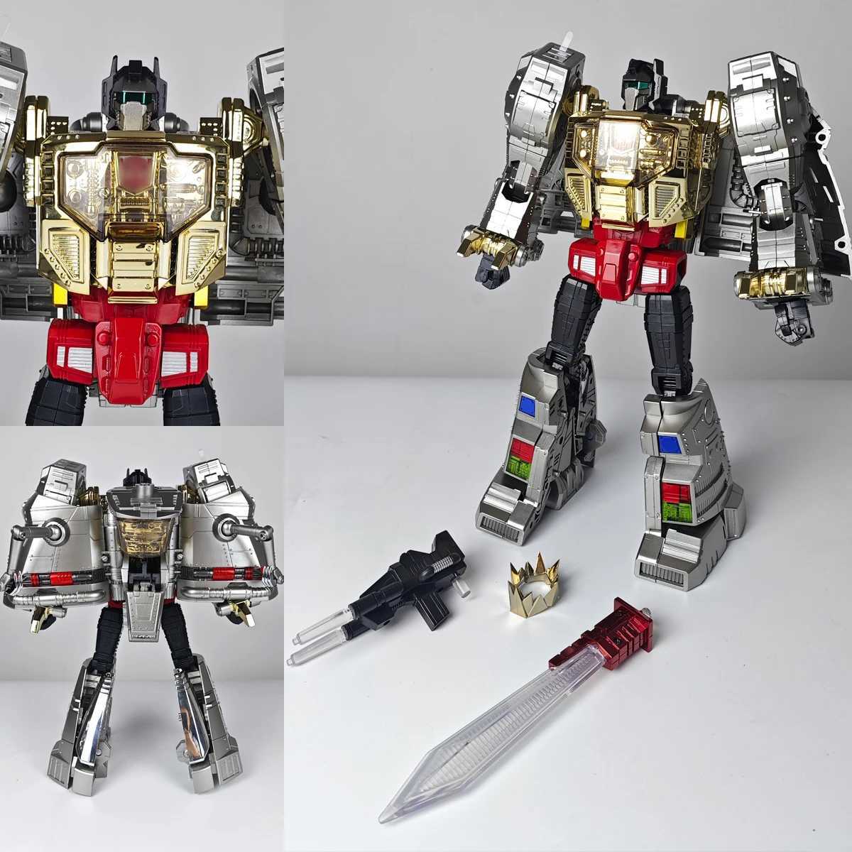 Grimlock Transformation Toy Mp08 Metal Color Enlarged Ko Version 29CM Action Figure Collection Desk Toys C251027-image-1099268693