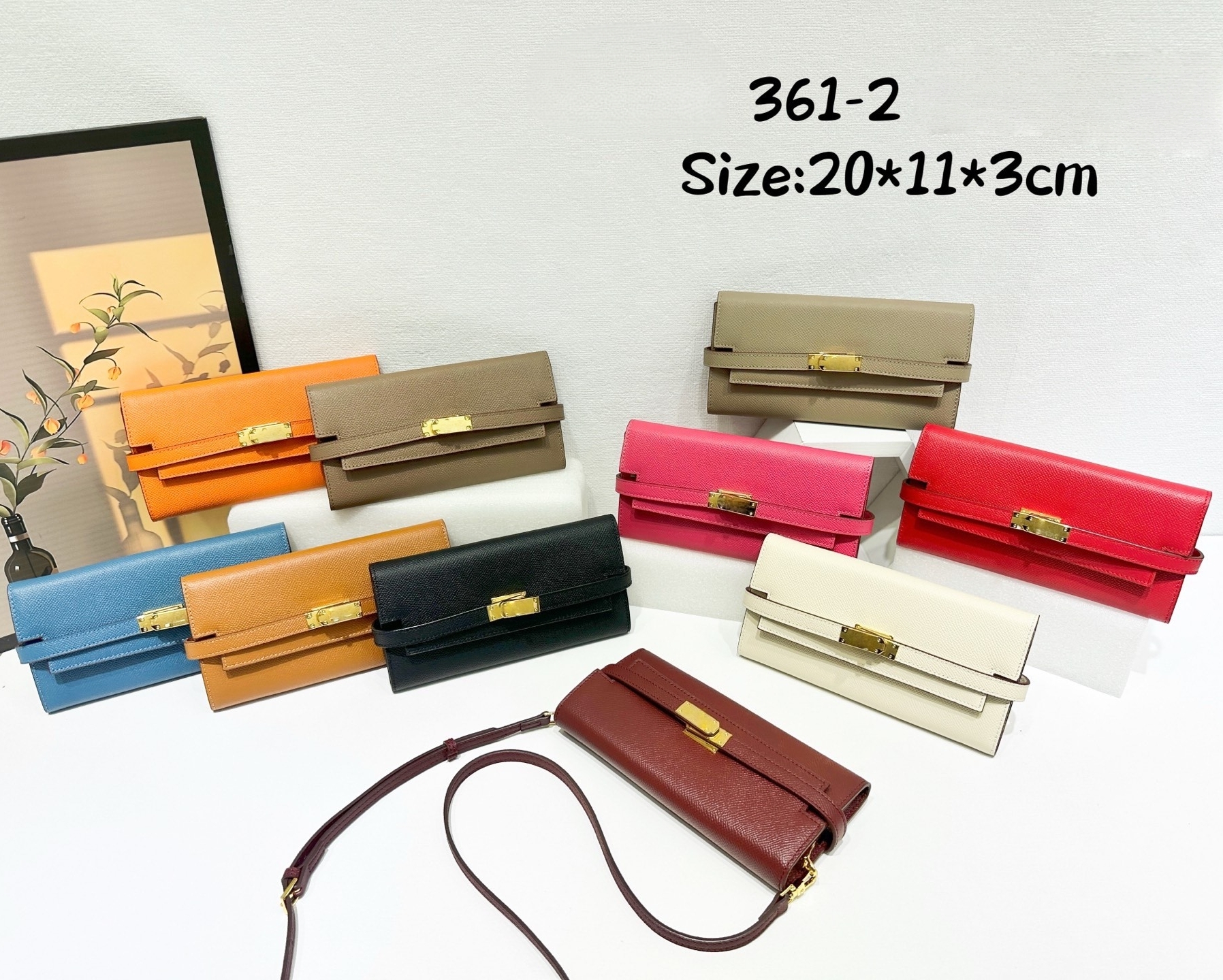 Big brand Long Wallets With Strap Espom Leather Card holders Designer Purse Passport Bags fashion cowhide Genuine leather wallet For woman Come Seri