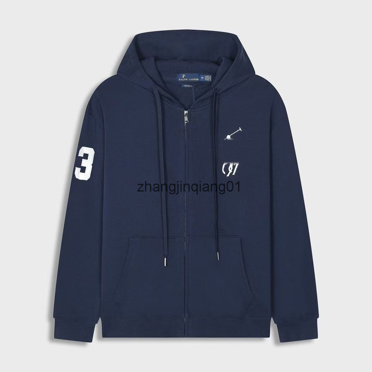 Designer Polo Hoodie Jackets Spring Winter Cotton Vintage Luxury Fashion Number Blue Hoodies Womens Mens Sweatpants Sweater