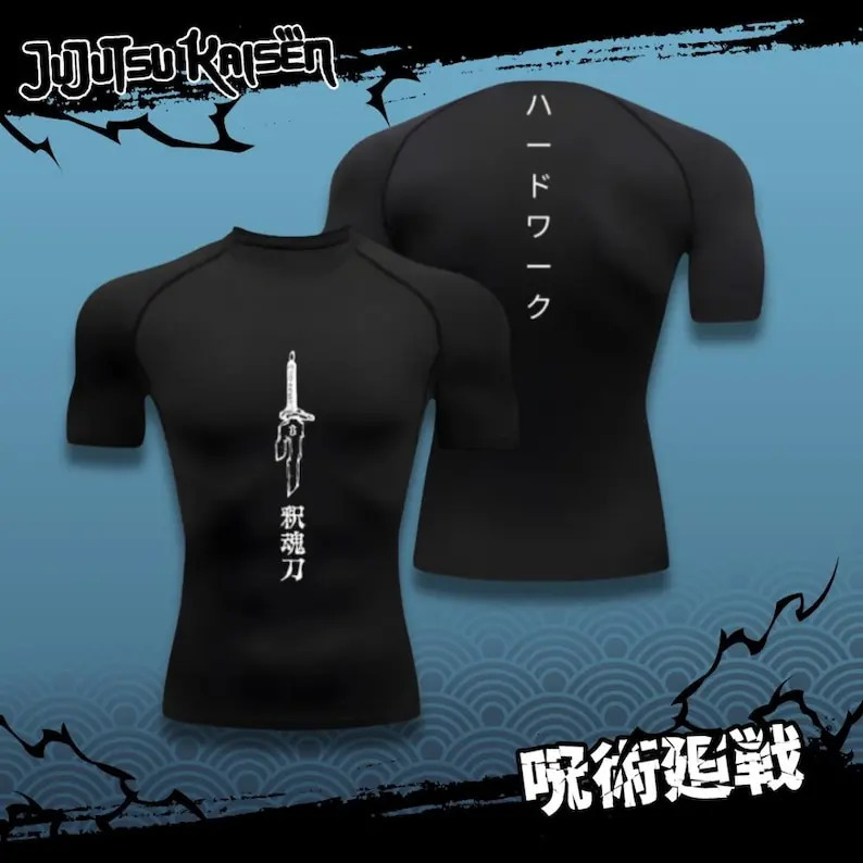 Toji Compression Shirt Sportswear Gymwear Gym Jujutsu Kaisen Compressions Anime Fushiguro Clothing Zenin Muscles 250827