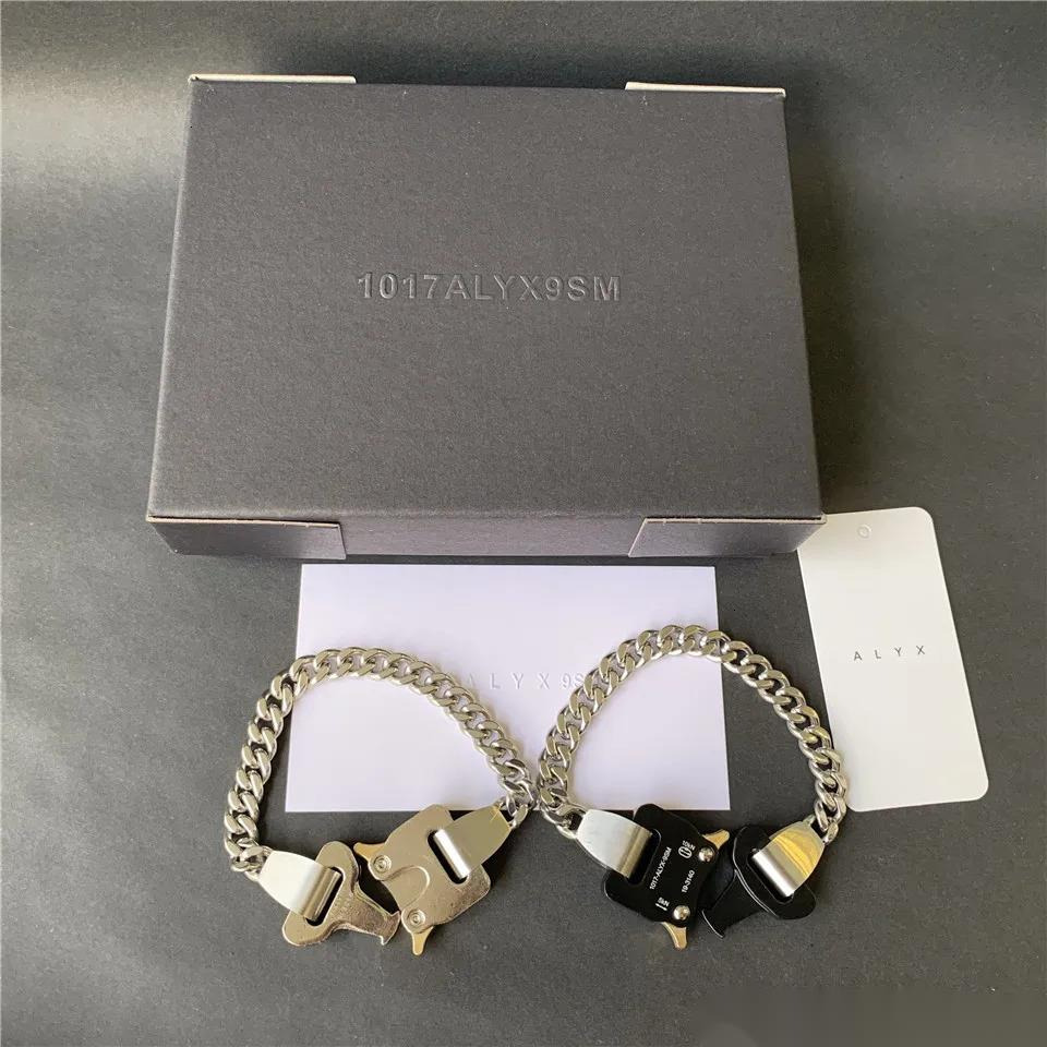 Bangle ALYX RIVER LINK BRACELETS Men Women Stainless Steel 1017 9SM Bracelet Metal Buckle Made in Austria gift AA