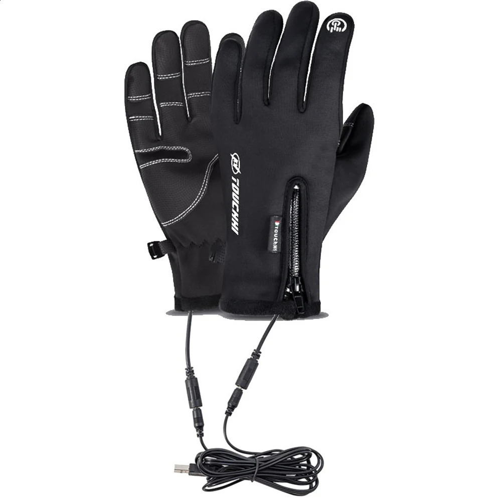 USB Touch Screen Gloves Electric Heated Hand Warmer Winter Warm Electric Heated Gloves Windproof Heated Gloves for Women Men 250819