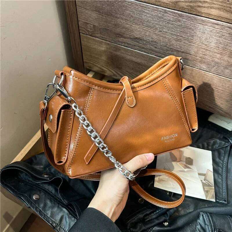 Women S Fashion Minimalist Sling Tote Spacious Crossbody Shoulder Bag Sleek Design For Everyday Casual Outings