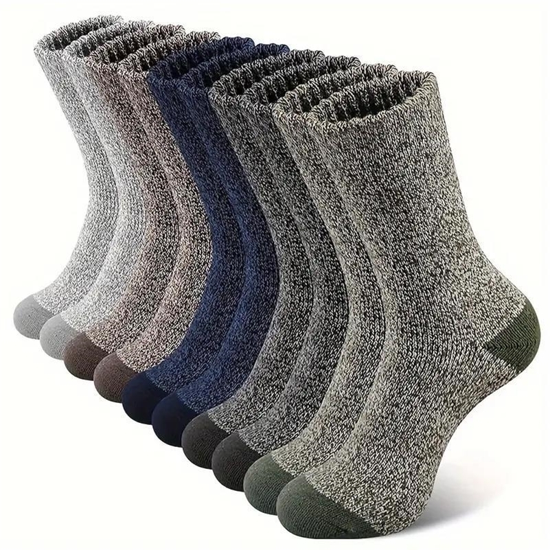 5 Pairs Merino Wool Socks For Men Super Thick Hiking Socks Thermal Socks For Cold Weather250827ww