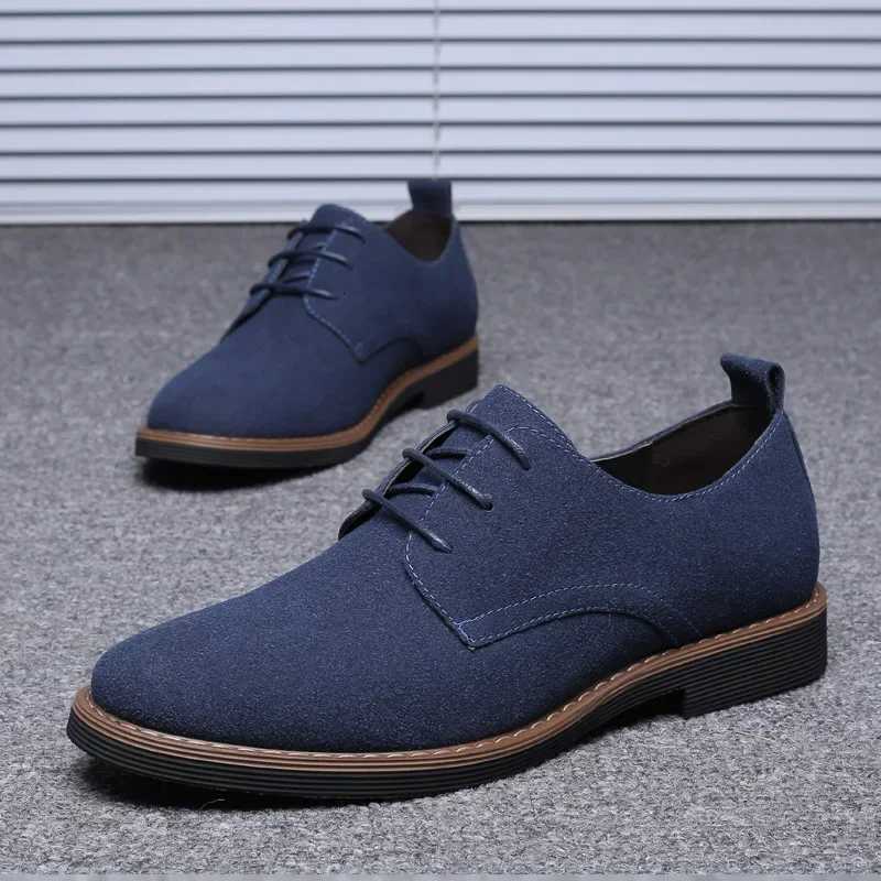 Men Oxfords Suede Leather Dress Shoes Men Casual Shoes Sneakers Luxury Brand Loafers Men Classic Flats derby shoesXJ250827