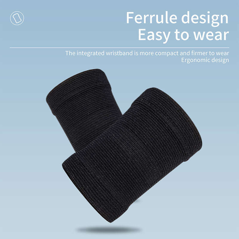 Nylon Wristband Knitted High Elasticity Breathable Badminton Tennis Sports Sprain Sweat-Absorbing Wrist Support for Men and Women Fiess Gear-image-1072753588
