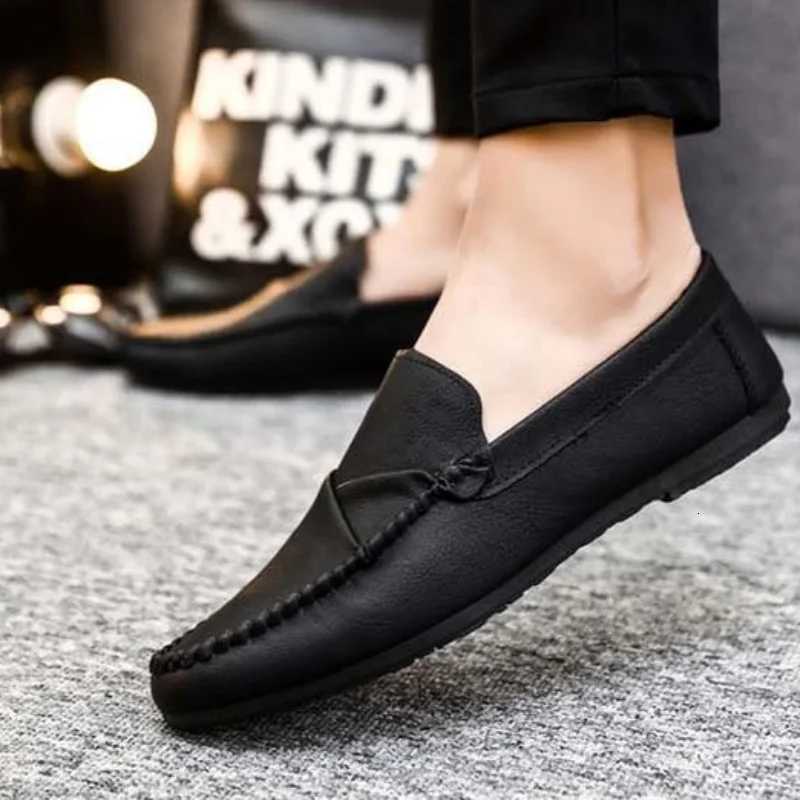 Leather Shoes for Men Fi 2024 Mens Casual Shoes SlipOn New In Pu Free Shipping Legitimate Trend Elegant Promotions AdultsXJ250827